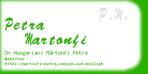 petra martonfi business card